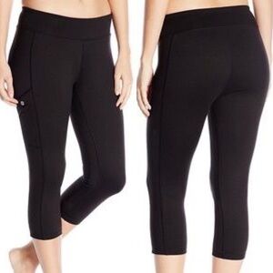 Soybu Black Yoga Stretch Compression Yoga Capris Medium M